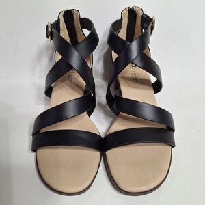 Life Stride Heritage Soft System Cushioned Insole Comfort Block Heel Sandals 9.5